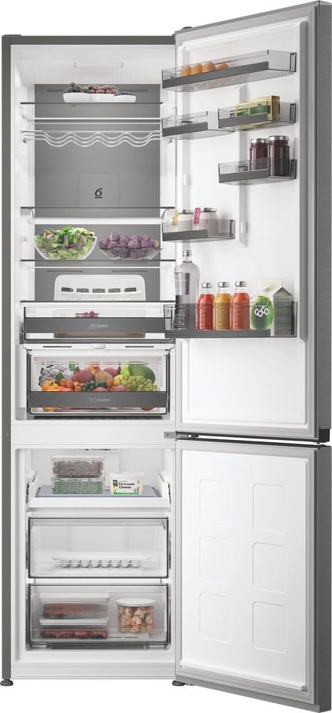Whirlpool-Combine-refrigerateur-congelateur-Pose-libre-WHK-22414-XBR8EA-ARC-764-Manhattan-Gray-2-portes-Lifestyle-frontal-open