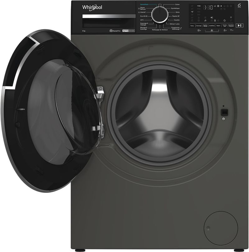 Whirlpool-Lave-linge-Pose-libre-W0M-912G-ADS-FR-Gris-Lave-linge-frontal-A-Frontal-open